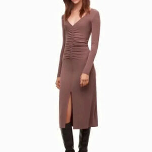 NWT Aritzia Wilfred Aveyron Long Sleeve Midi Dress